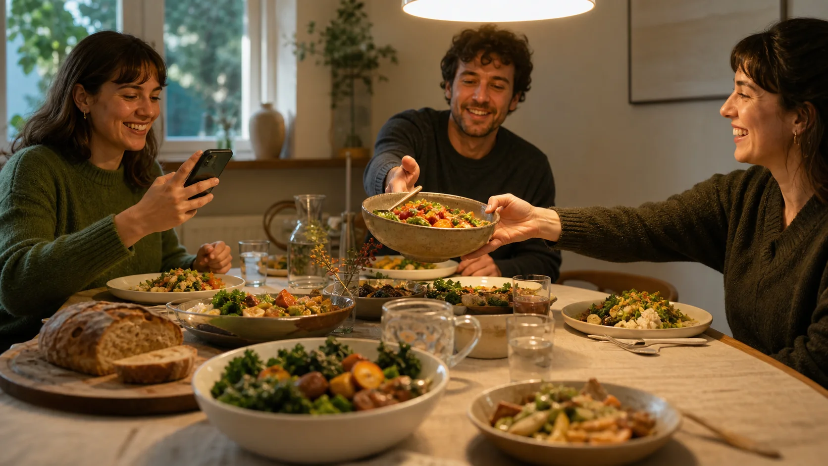 paginabrede afbeelding: Talorie aan tafel