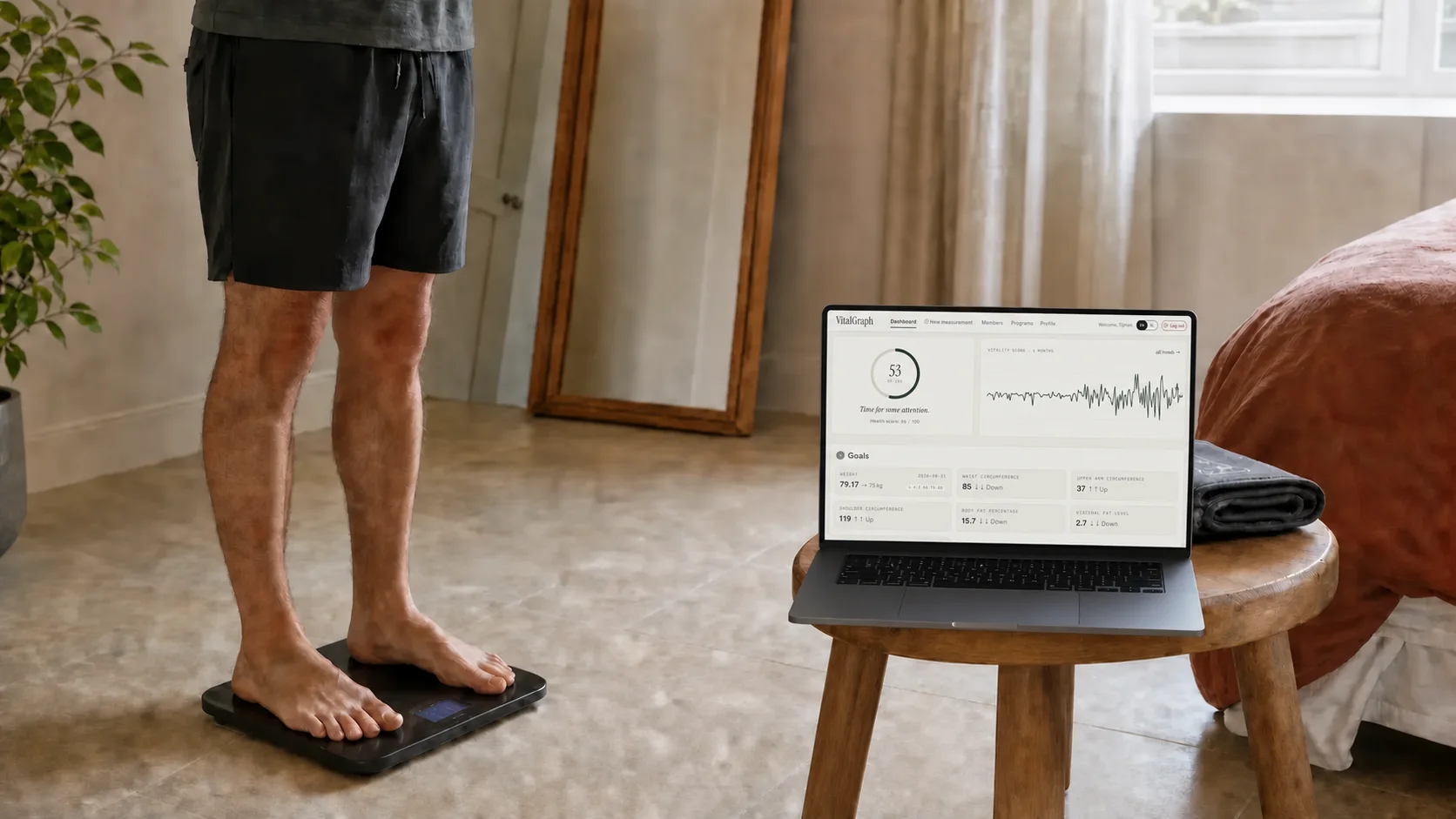 paginabrede afbeelding: VitalGraph in gebruik